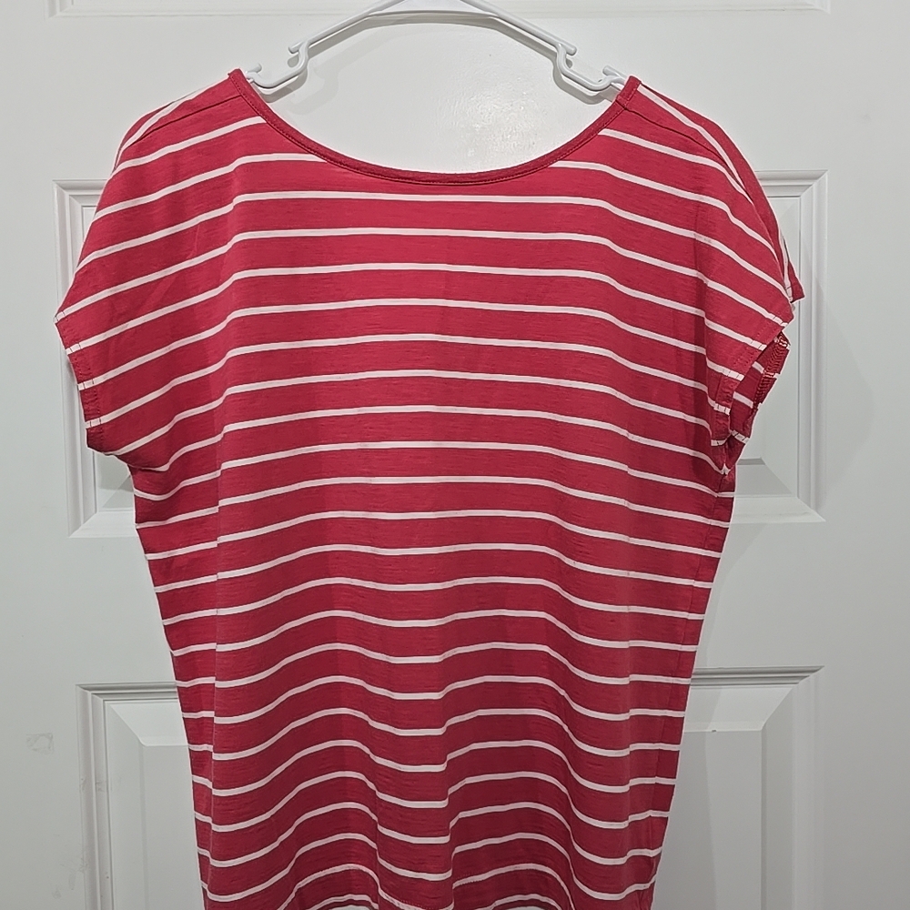 Chaps Demim‎ Casual Striped Pink Blouse